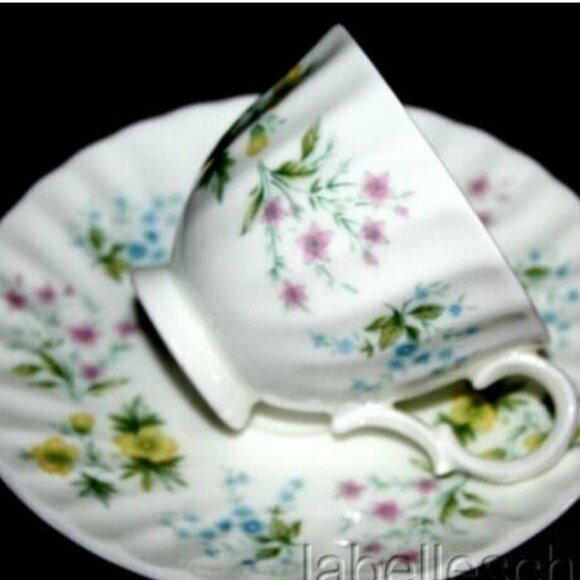 Minton England Spring Valley Demitasse Tea Cup and Saucer Fine Bone China Teacup - Picture 1 of 5